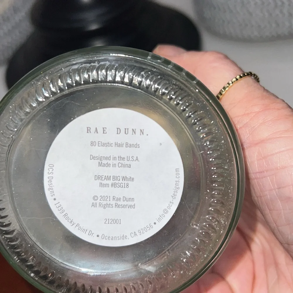 Rae Dunn glass canister with lid